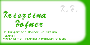 krisztina hofner business card